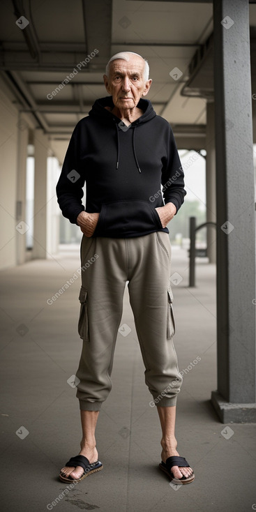 Serbian elderly male with  black hair