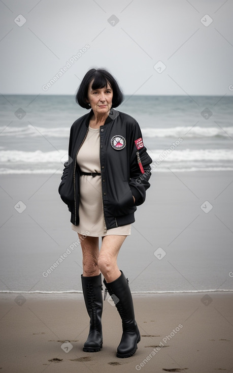 Slovenian elderly female with  black hair