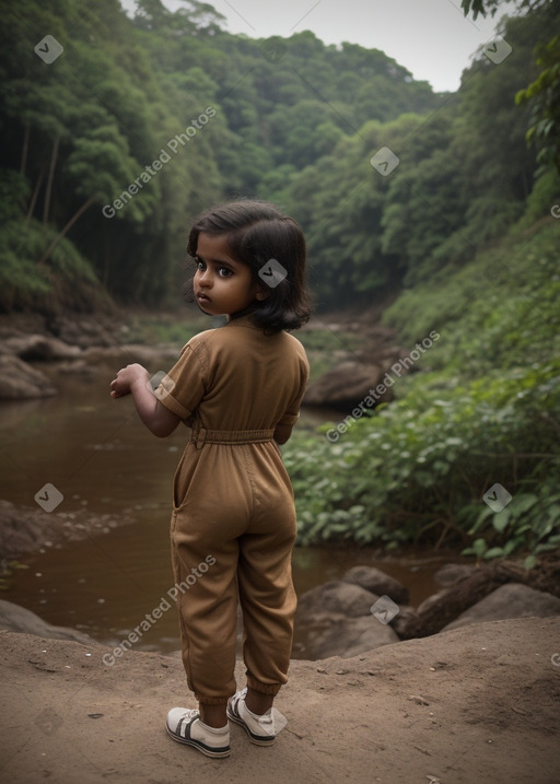 Sri lankan infant girl with  brown hair