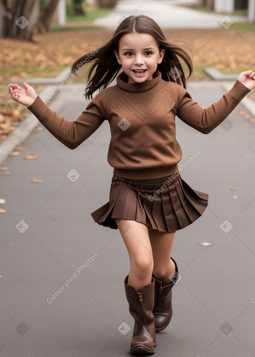 Brazilian child girl with  brown hair