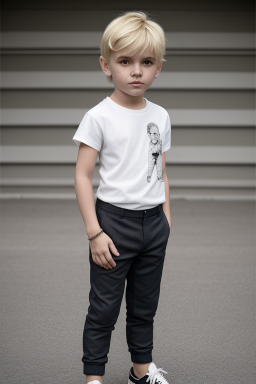 Romanian child boy with  blonde hair