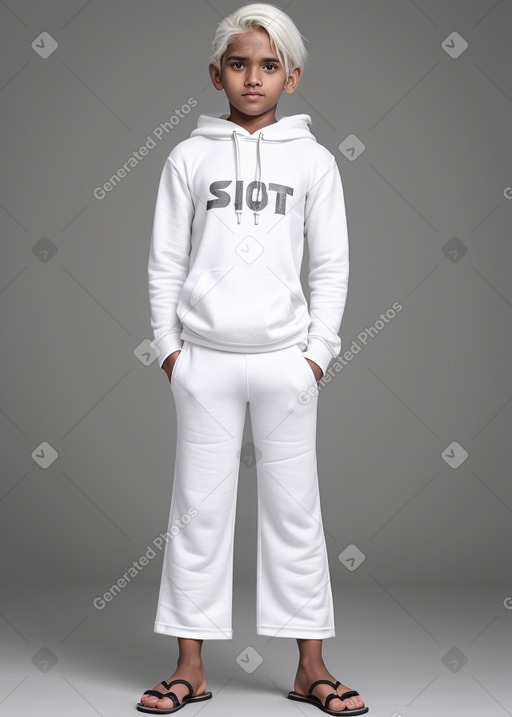 Sri lankan child boy with  white hair