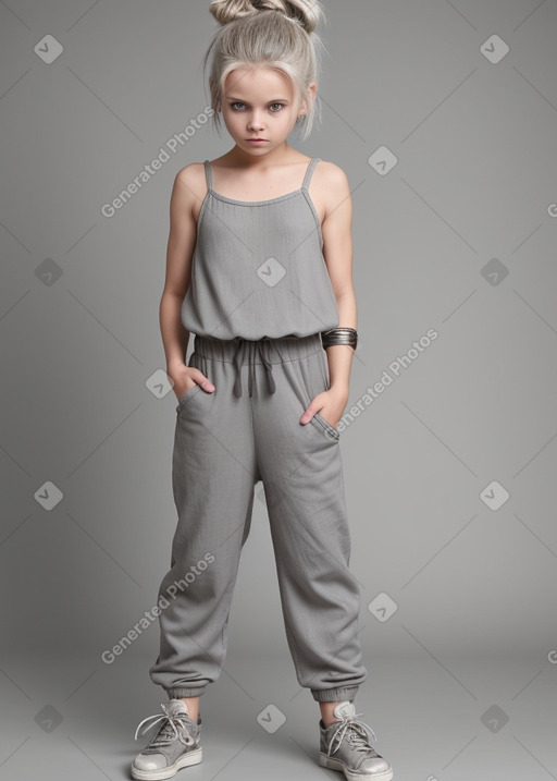 Lithuanian child boy with  gray hair