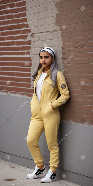 Qatari teenager girl with  white hair