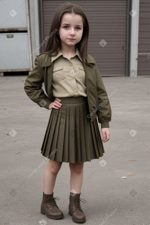 Macedonian child girl with  brown hair