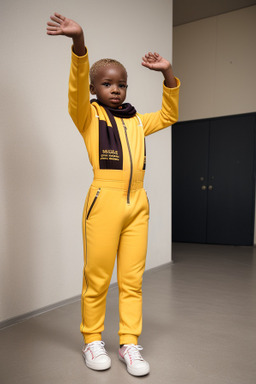 Togolese infant boy with  blonde hair