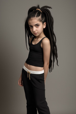 Lebanese child girl with  black hair