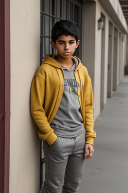 Mexican teenager boy with  gray hair