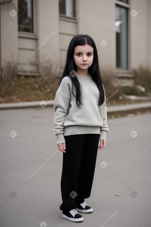 Serbian child girl with  black hair