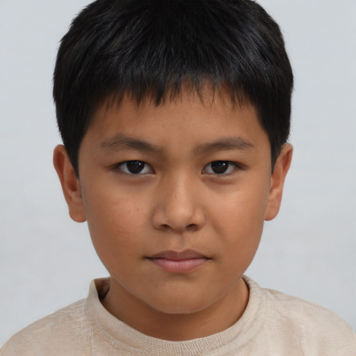 Neutral asian young-adult male with short  brown hair and brown eyes