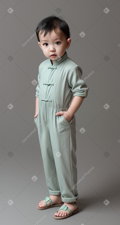 Chinese infant boy with  gray hair