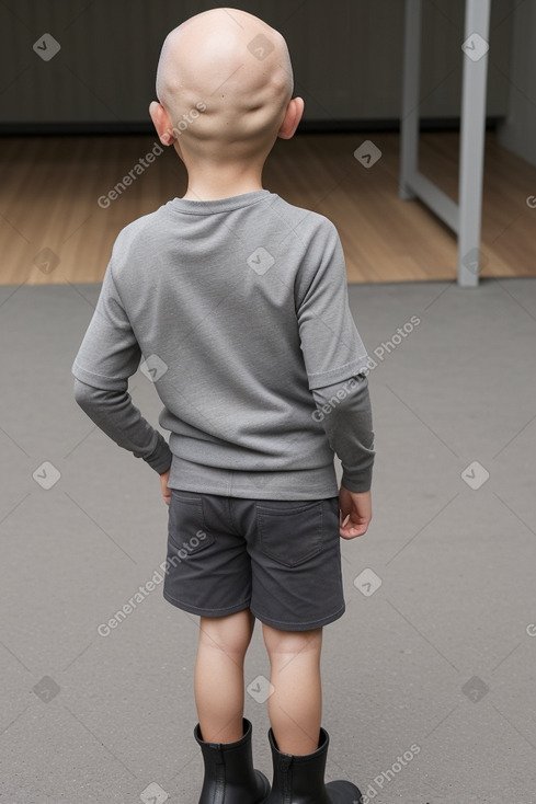 Australian child boy with  gray hair