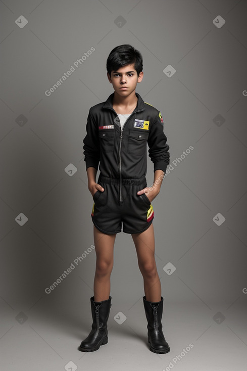 Bolivian teenager boy with  black hair