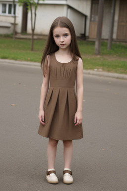 Ukrainian child girl with  brown hair