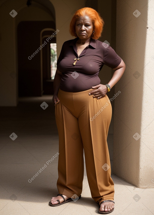 Senegalese elderly non-binary with  ginger hair