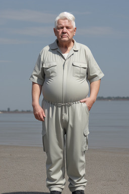 Latvian elderly male with  white hair