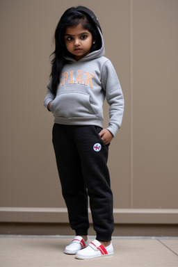 Indian infant girl with  black hair