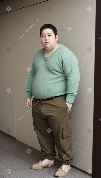 Japanese young adult male with  brown hair