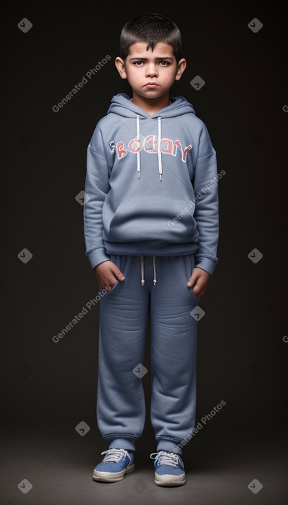 Paraguayan child boy with  gray hair