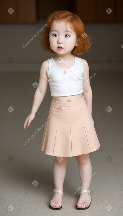 Korean infant girl with  ginger hair