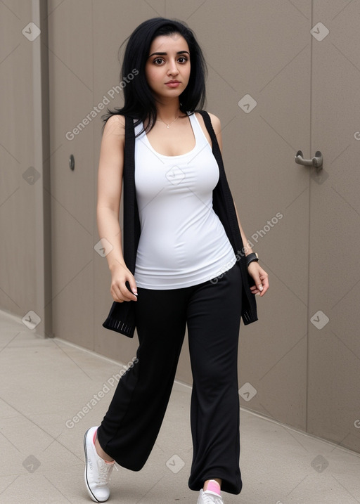 Saudi arabian adult female with  black hair