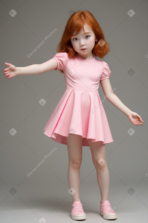 Korean child female with  ginger hair