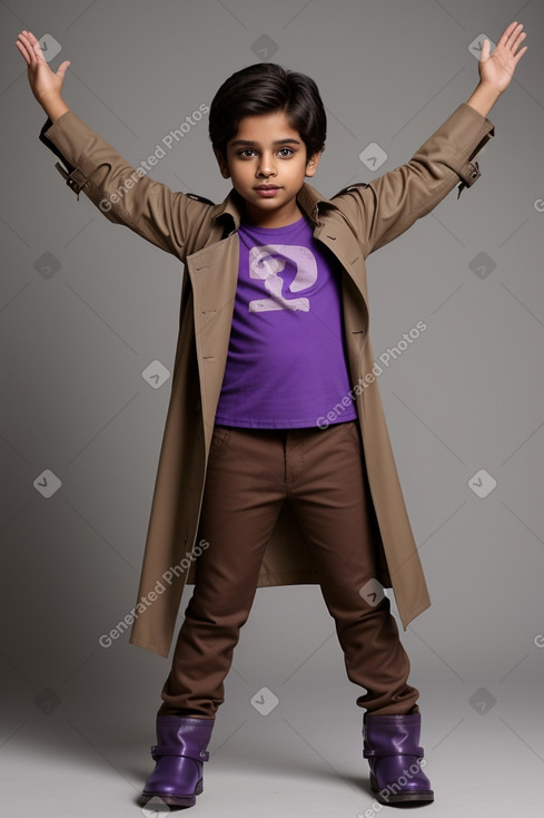 Indian child male with  brown hair