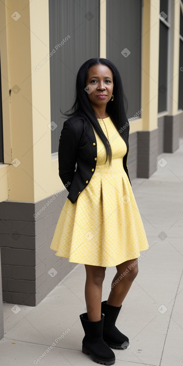 Jamaican middle-aged female with  black hair