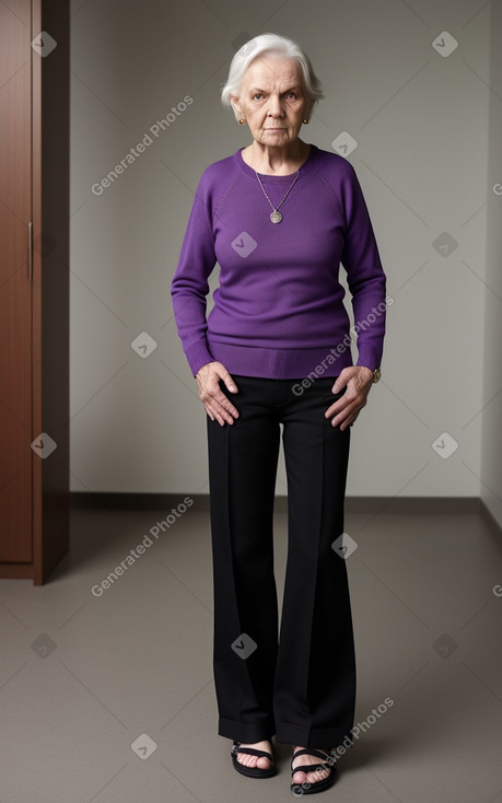 Danish elderly female with  black hair