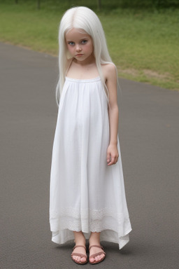 Danish child female with  white hair