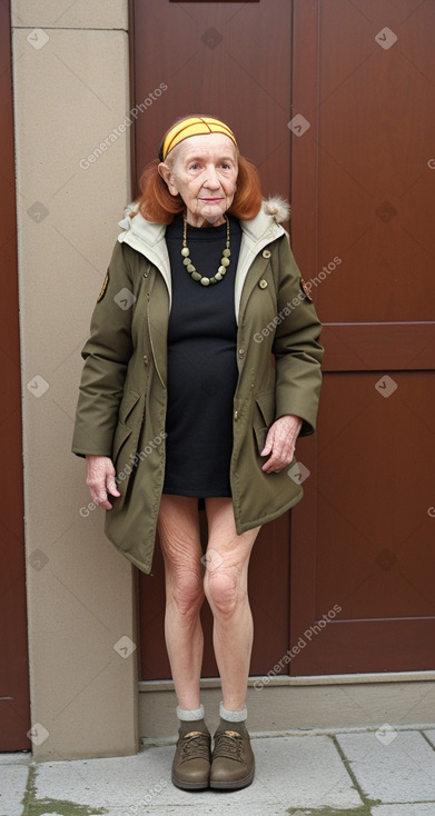 Spanish elderly female with  ginger hair