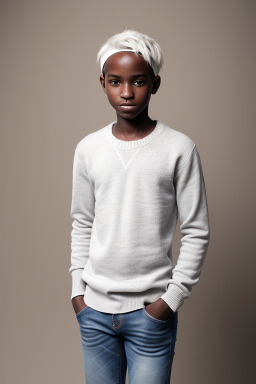 Malian teenager boy with  white hair