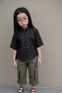 Chinese child female with  black hair