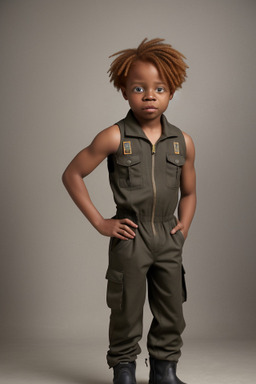 African american child male with  ginger hair