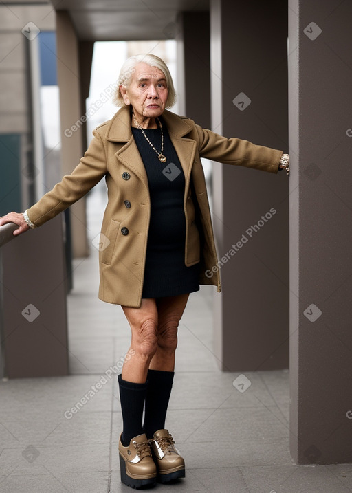 Ecuadorian elderly female with  blonde hair