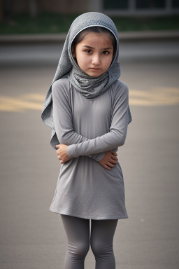 Uzbek child girl with  gray hair