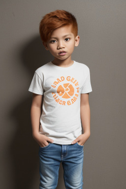 Filipino child boy with  ginger hair