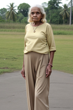 Sri lankan elderly female with  blonde hair