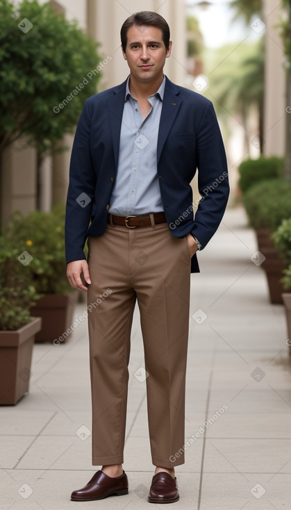 Spanish adult male with  brown hair