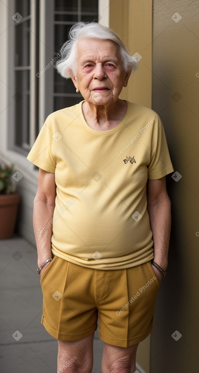 Elderly non-binary with  brown hair