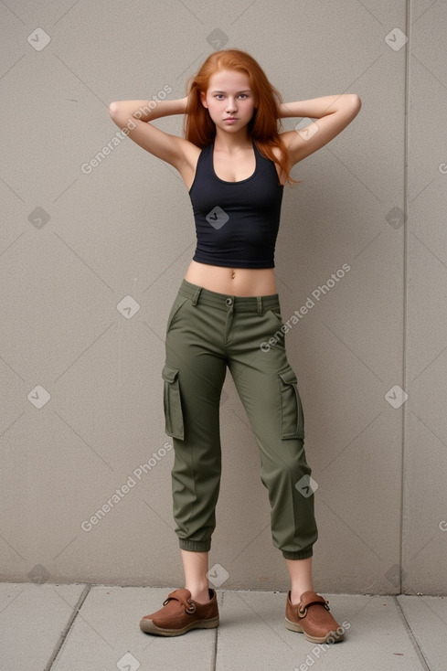 Bolivian teenager girl with  ginger hair