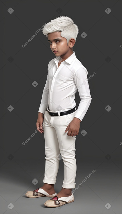 Bangladeshi child boy with  white hair