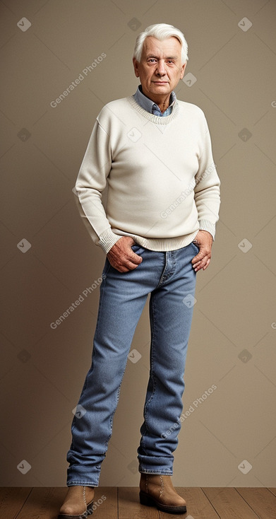 Croatian elderly male with  white hair