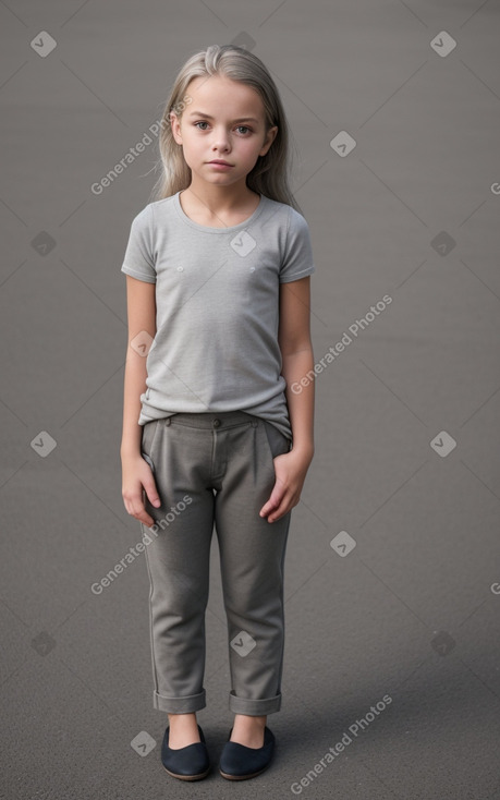 Dutch child girl with  gray hair