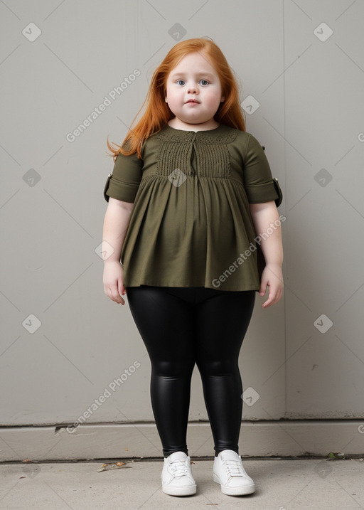 Panamanian child girl with  ginger hair