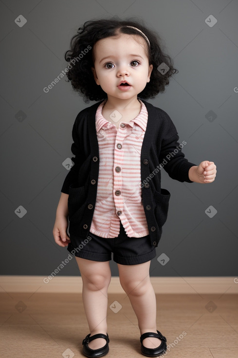 South african infant girl with  black hair