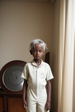 Somali child boy with  white hair