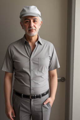 Turkish adult non-binary with  gray hair