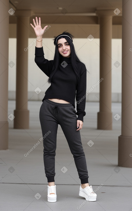 Lebanese young adult female with  black hair