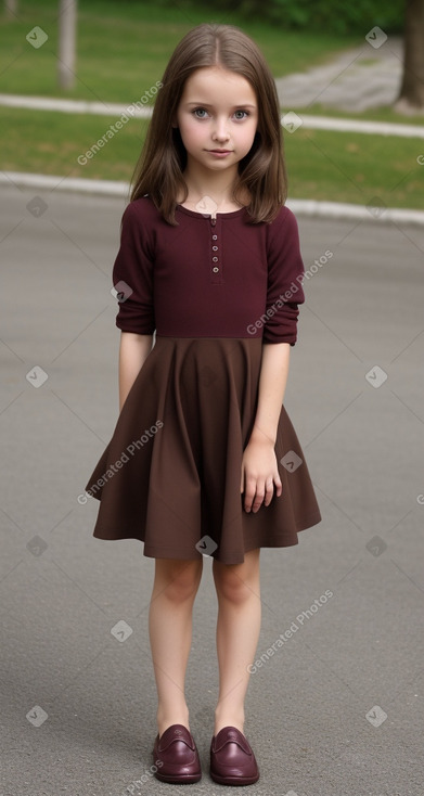 Slovenian child girl with  brown hair